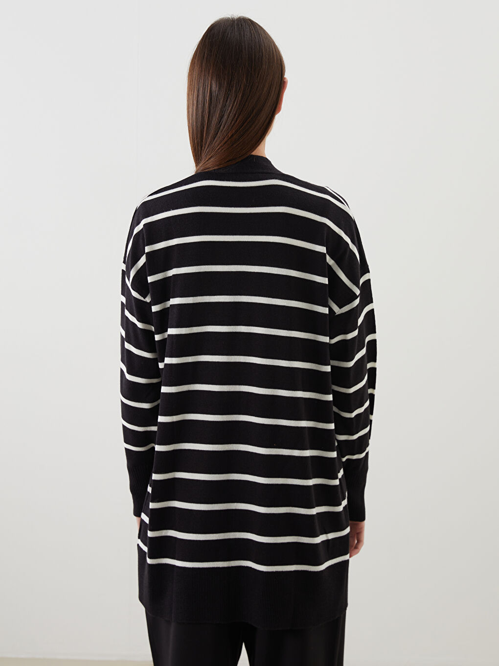 LCW Modest Woman BLACK Cardigan -W50281Z8-LEG