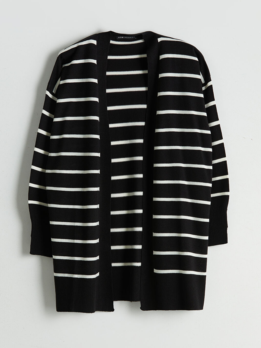 LCW Modest Woman BLACK Cardigan -W50281Z8-LEG