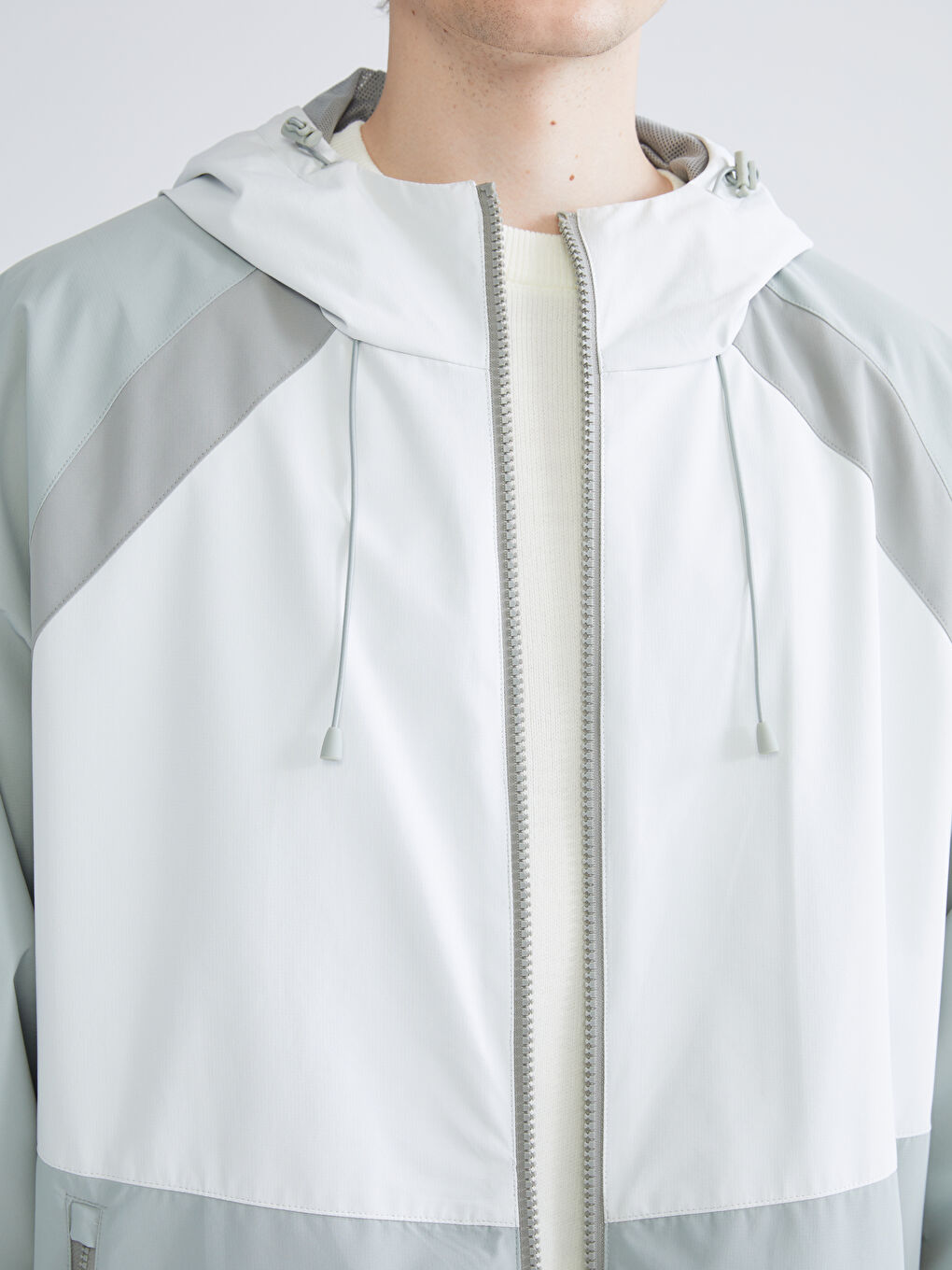 Relaxed Fit Hooded Men's Coat-2