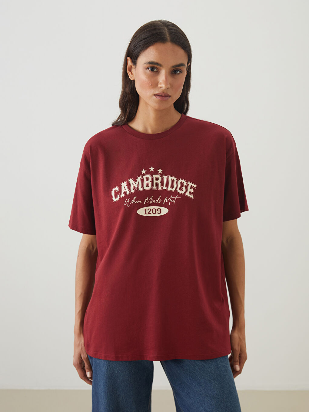 LCW Modest Woman BORDEAUX T-Shirt -W50298Z8-HJE