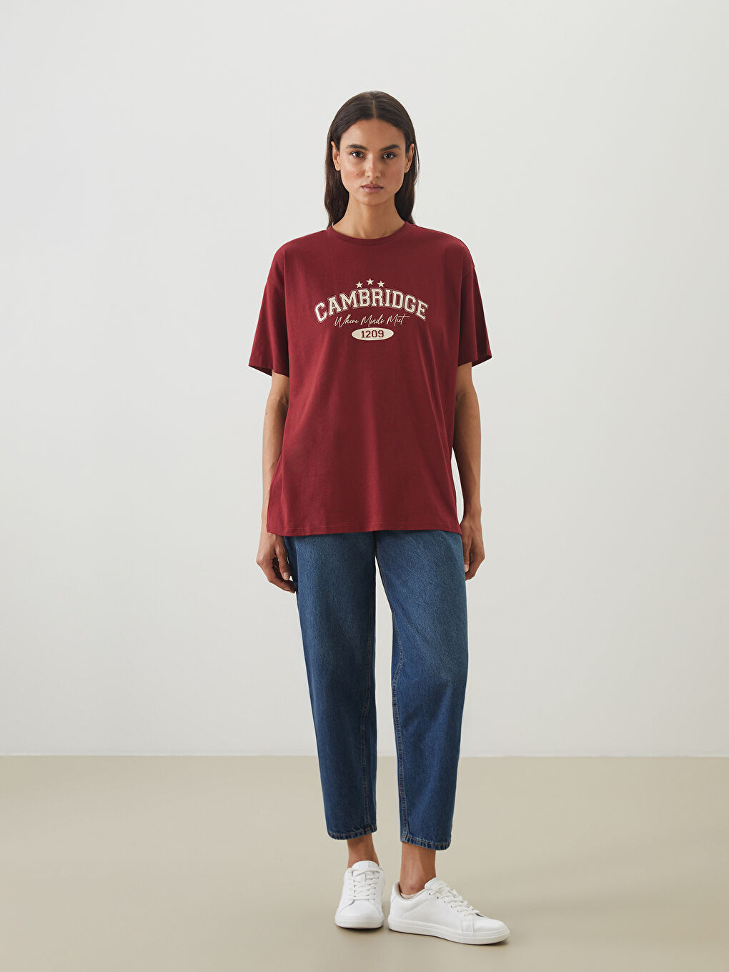 LCW Modest Woman BORDEAUX T-Shirt -W50298Z8-HJE