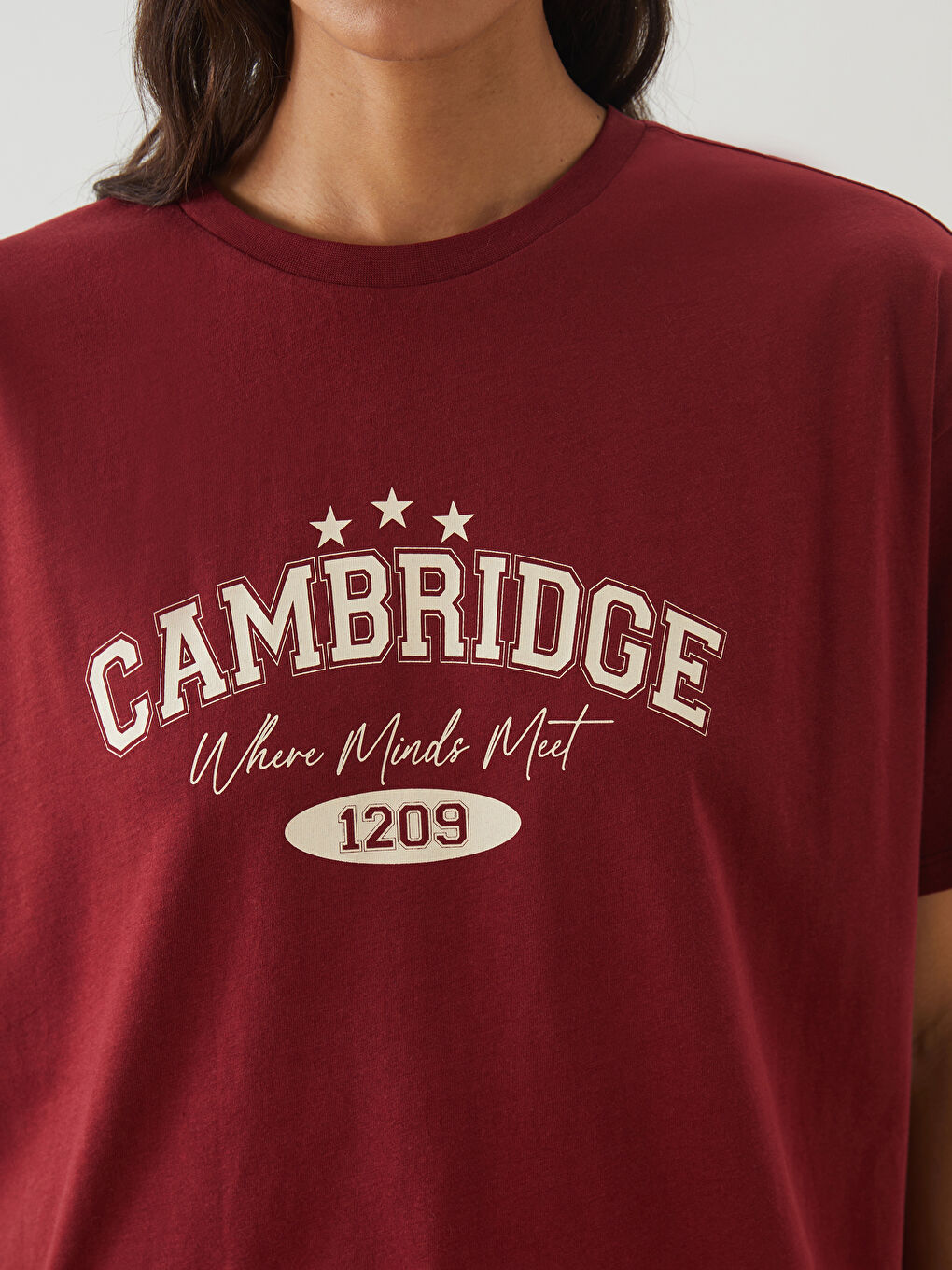 LCW Modest Woman BORDEAUX T-Shirt -W50298Z8-HJE