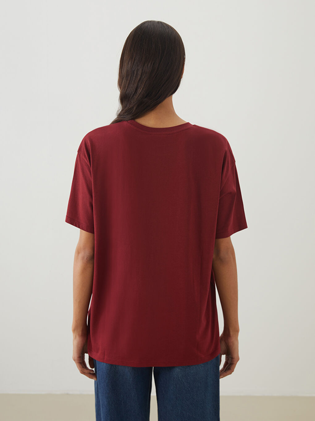 LCW Modest Woman BORDEAUX T-Shirt -W50298Z8-HJE