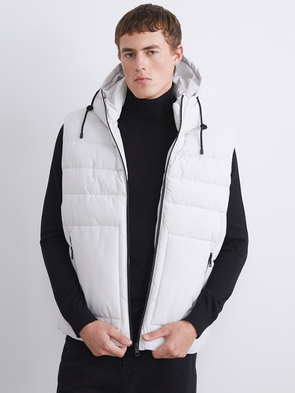 Regular Fit Hooded Men's Puffer Gilet