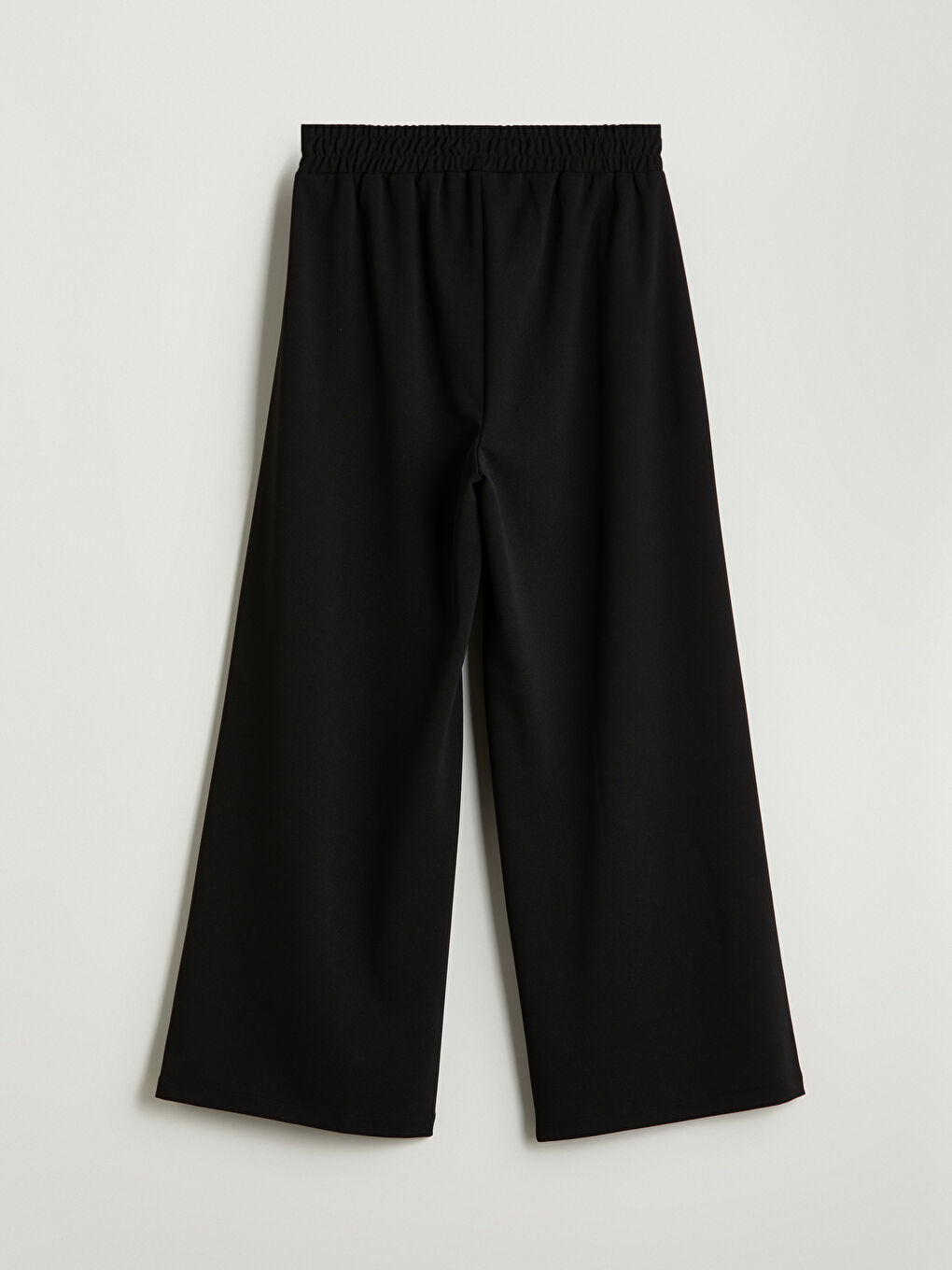 Pantalon à Taille Élastiquée à Jambe Large pour Femmes-5