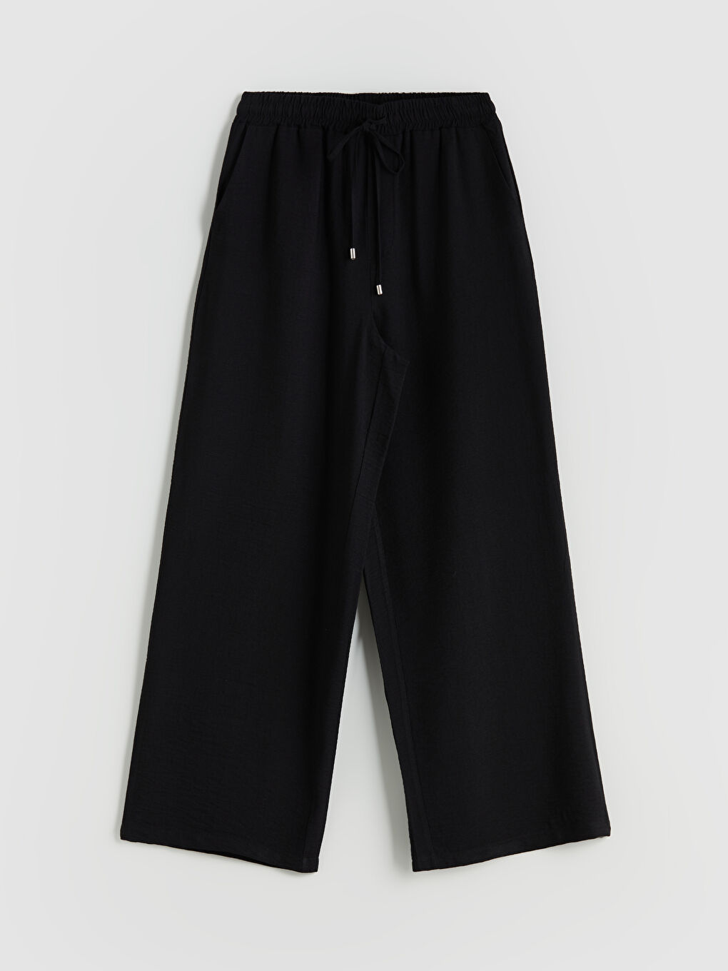LCW Modest Elastic Waist Wide Leg Women's Trousers -W50302Z8-CVL