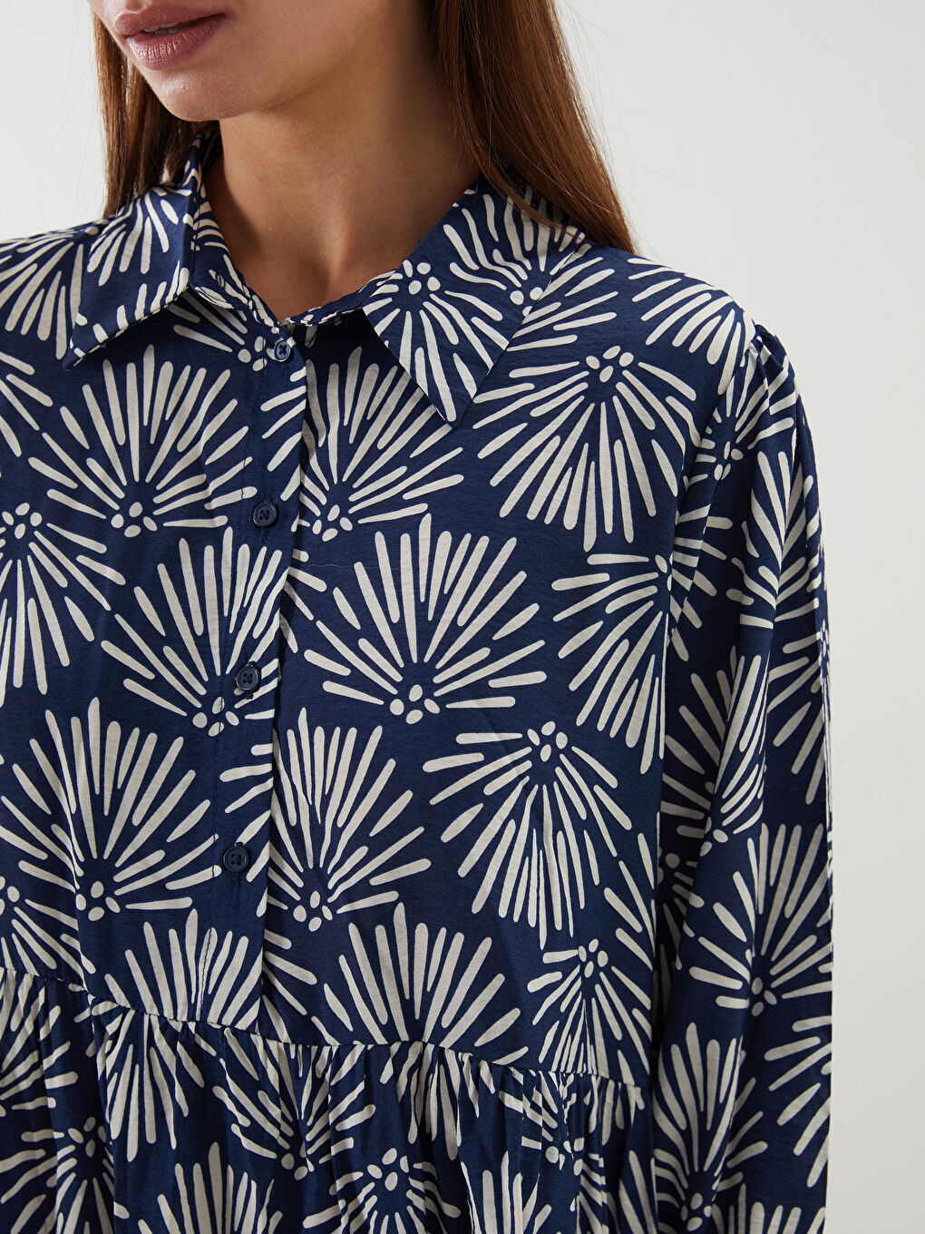 LCW Modest Woman NAVY Dress -W50304Z8-LSH