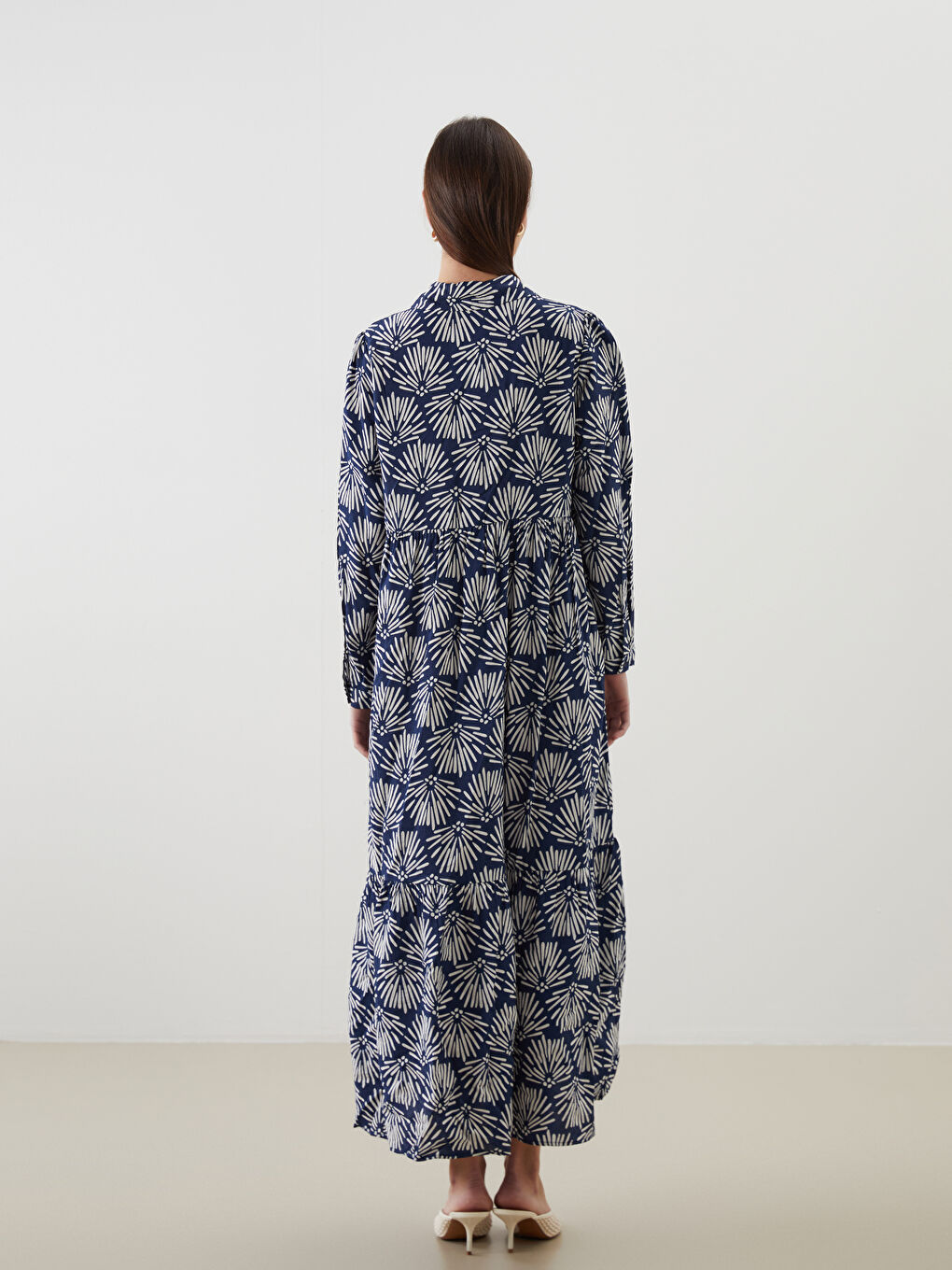LCW Modest Woman NAVY Dress -W50304Z8-LSH