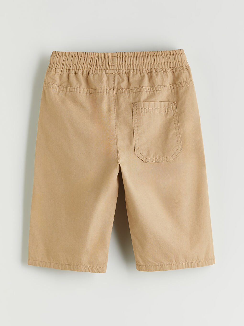 Bej Beli Ayarlanabilir Lastikli Erkek Çocuk Şort-1