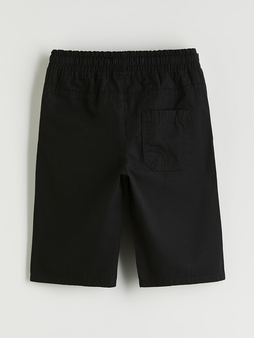 Siyah Beli Lastikli Erkek Çocuk Şort-1