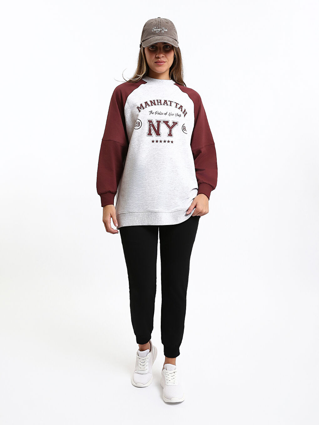 Printed Oversize Women's Sweatshirt Tunic-1