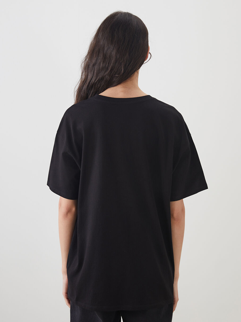 LCW Modest Crew Neck Printed Women's T-Shirt -W50327Z8-CVL