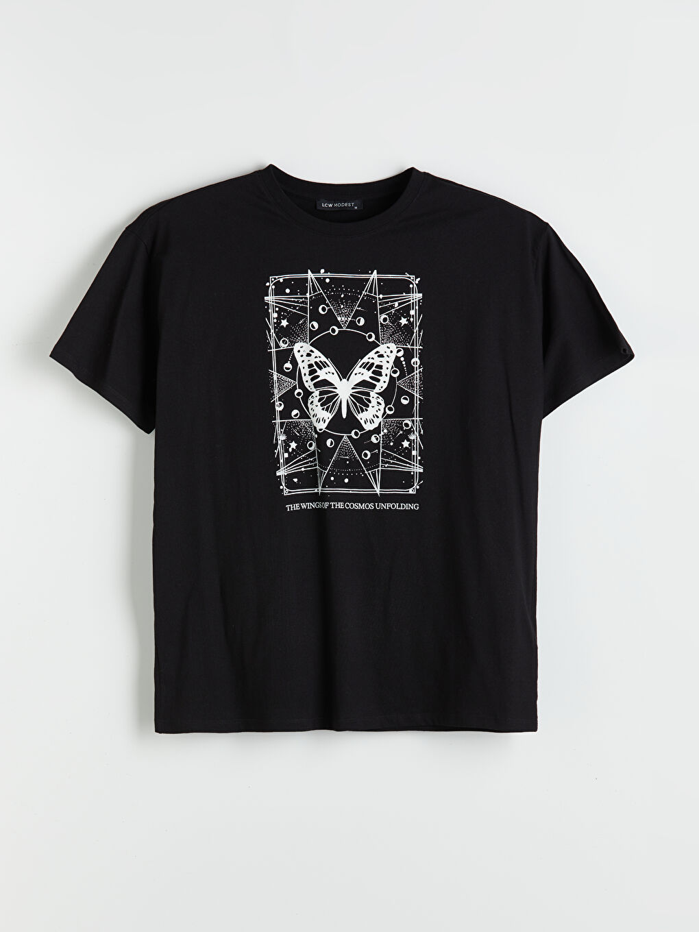 LCW Modest Crew Neck Printed Women's T-Shirt -W50327Z8-CVL