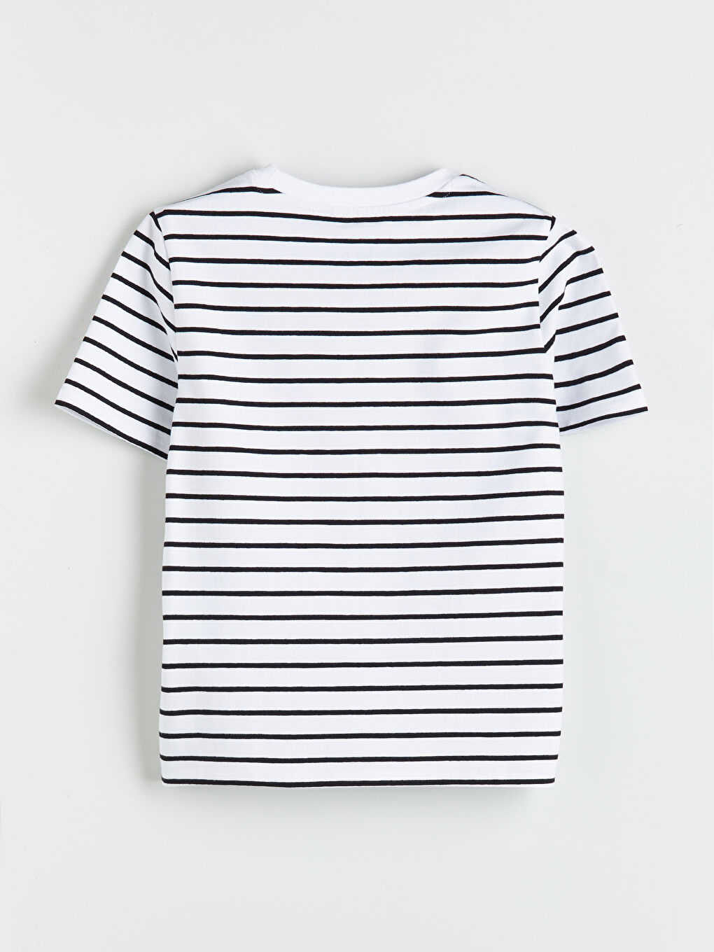 LCW Modest Crew Neck Striped Women's T-Shirt -W50329Z8-LEG