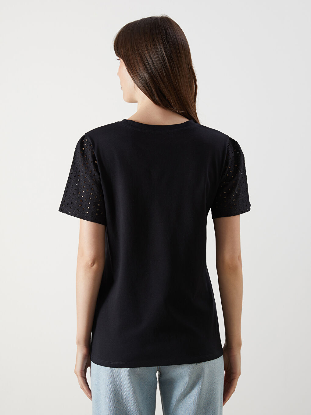LCW Comfort Woman BLACK T-Shirt -W50331Z8-CVL