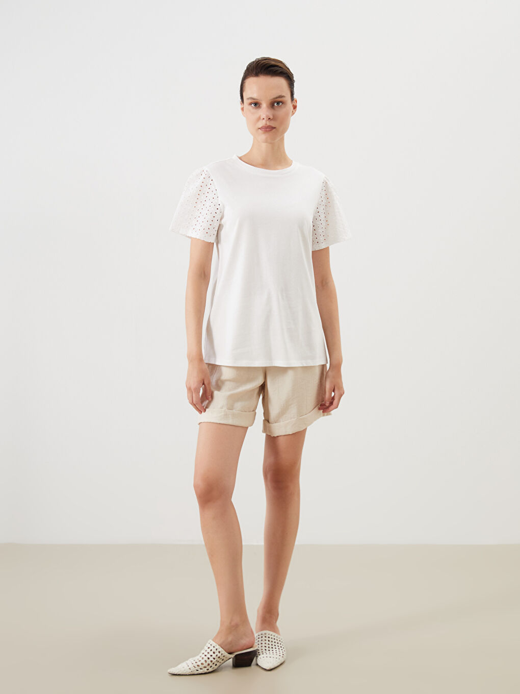 LCW Comfort Woman WHITE T-Shirt -W50331Z8-Q6K