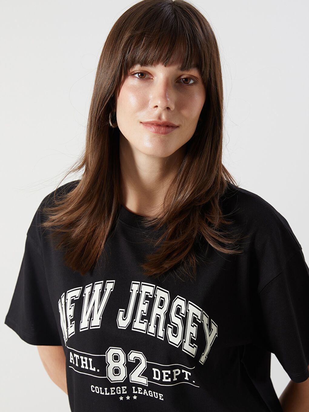 LCW Comfort Woman BLACK T-Shirt -W50332Z8-CVL