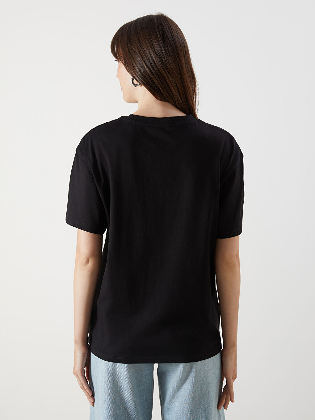 LCW Comfort Woman BLACK T-Shirt -W50332Z8-CVL