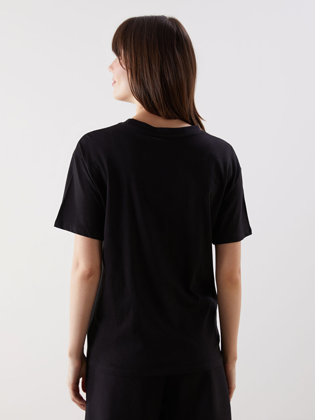 LCW Comfort Woman BLACK T-Shirt -W50333Z8-CVL