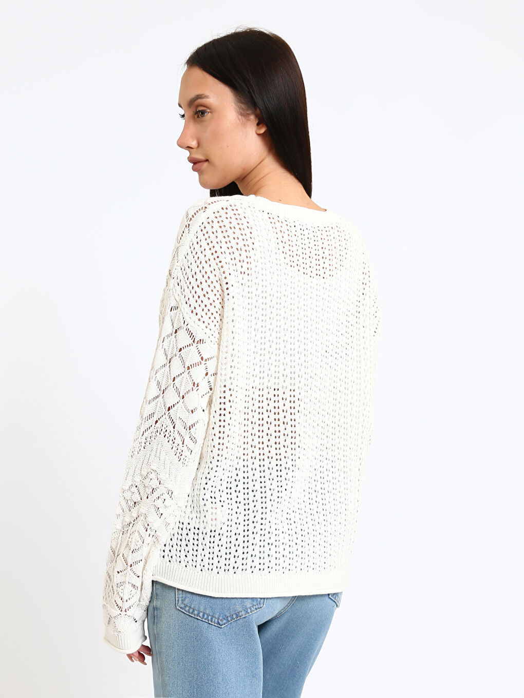 Pull-over en tricot à col rond-4