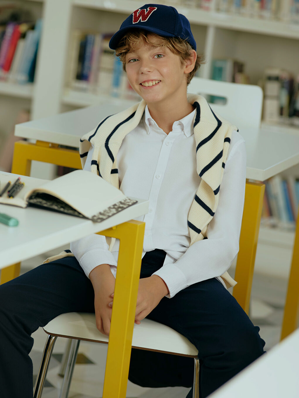 LCW Kids Long Sleeve Textured Boys' Shirt -W50339Z4-Q6K