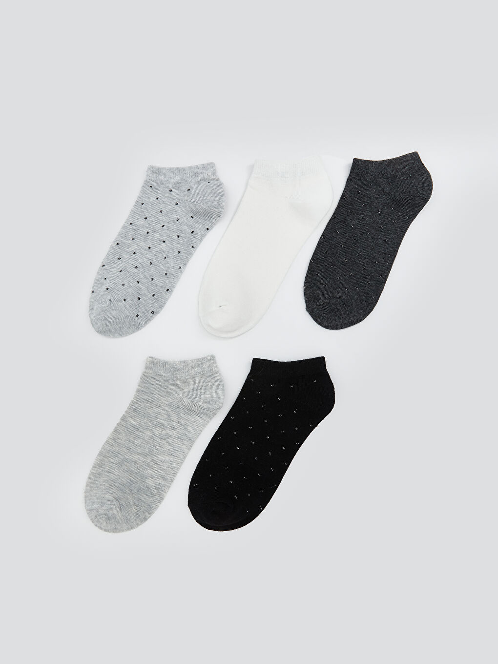 LCW DREAM Patterned Women's Trainer Socks 5 Pack -W50448Z8-LAL