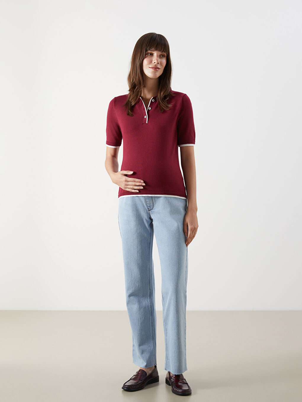 LCWAIKIKI Maternity Belly Panel Straight Fit Maternity Jeans -W50466Z8-311