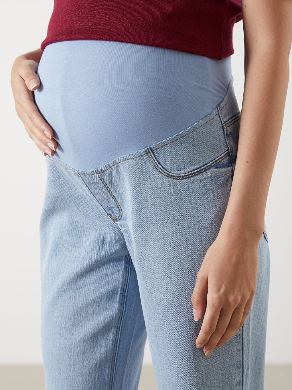 LCWAIKIKI Maternity Belly Panel Straight Fit Maternity Jeans -W50466Z8-311