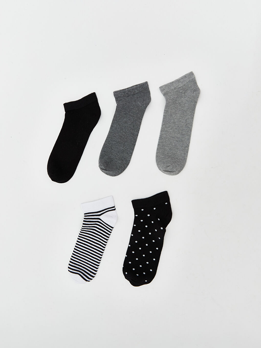 LCW DREAM Patterned Women's Trainer Socks 5 Pack -W50473Z8-CVL