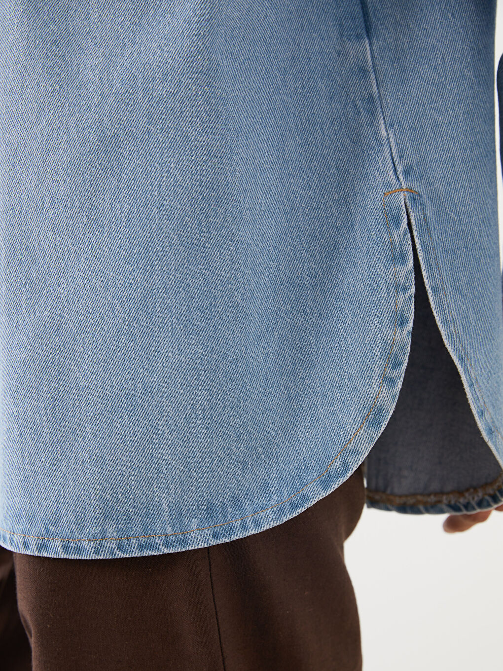 LCW Modest Collared Neck Women's Denim Jacket -W50490Z8-507