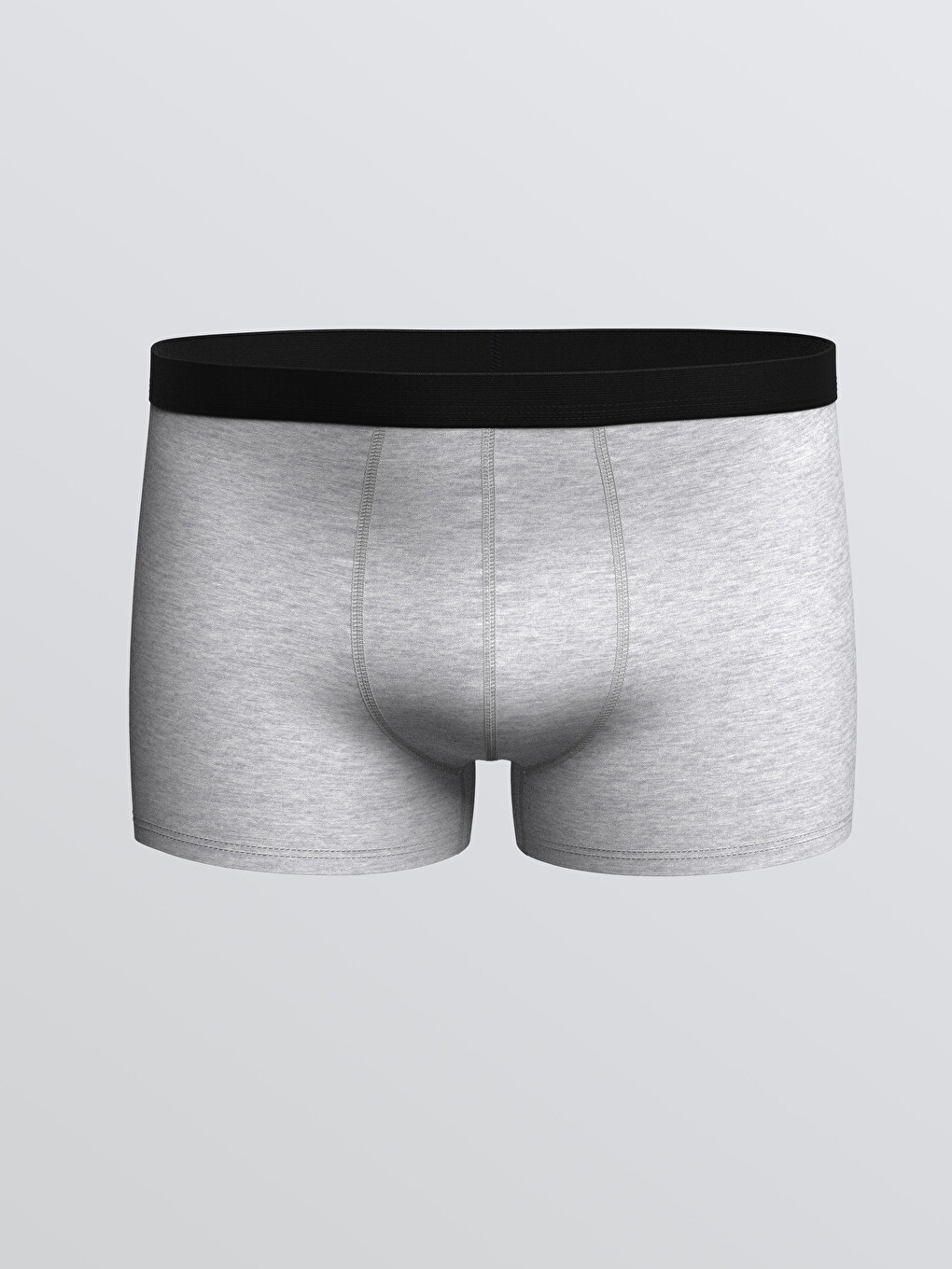 Gri Pamuklu Esnek Erkek Boxer