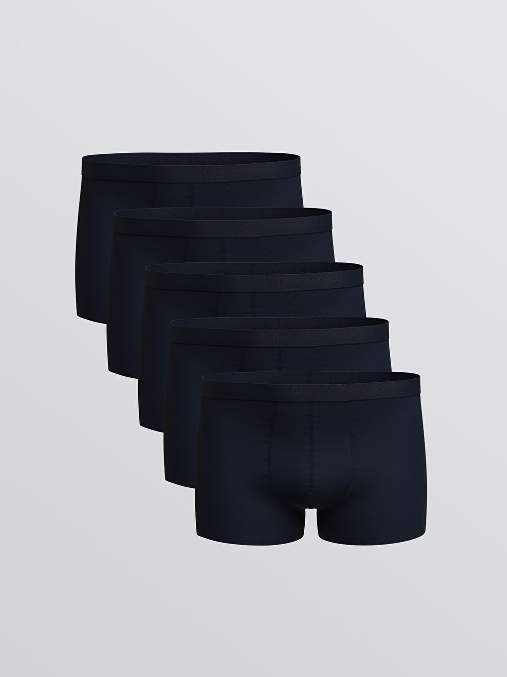 Lot de 5 Caleçons Boxers en Coton Extensible pour Hommes à Coupe Régulière-1