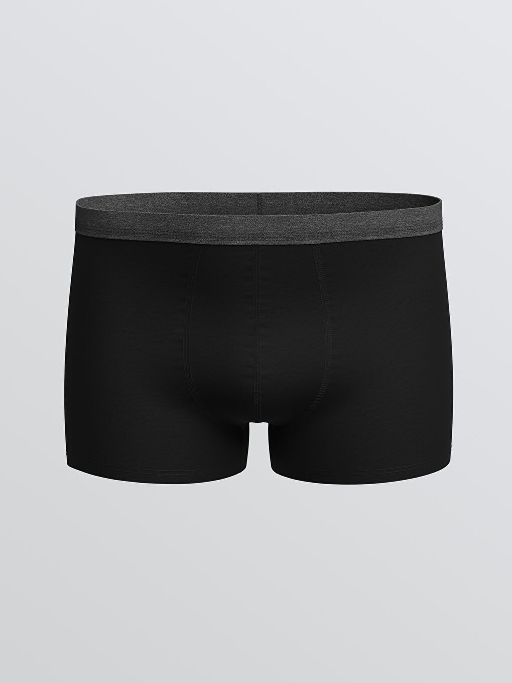 Siyah Standart Kalıp Pamuklu Esnek Erkek Boxer