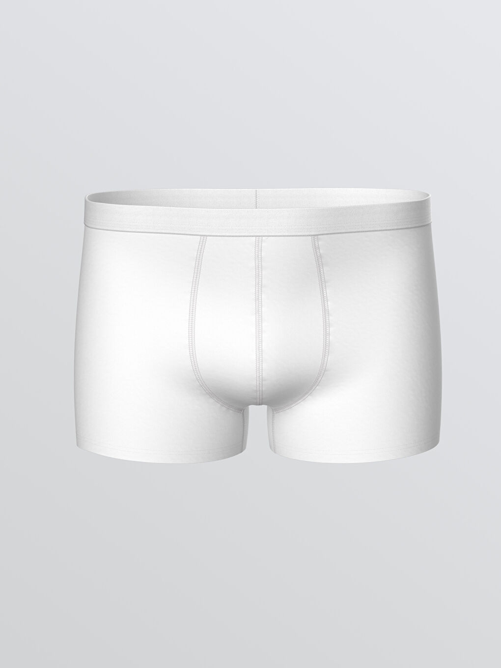Beyaz Standart Kalıp Pamuklu Esnek Erkek Boxer 3'lü-1