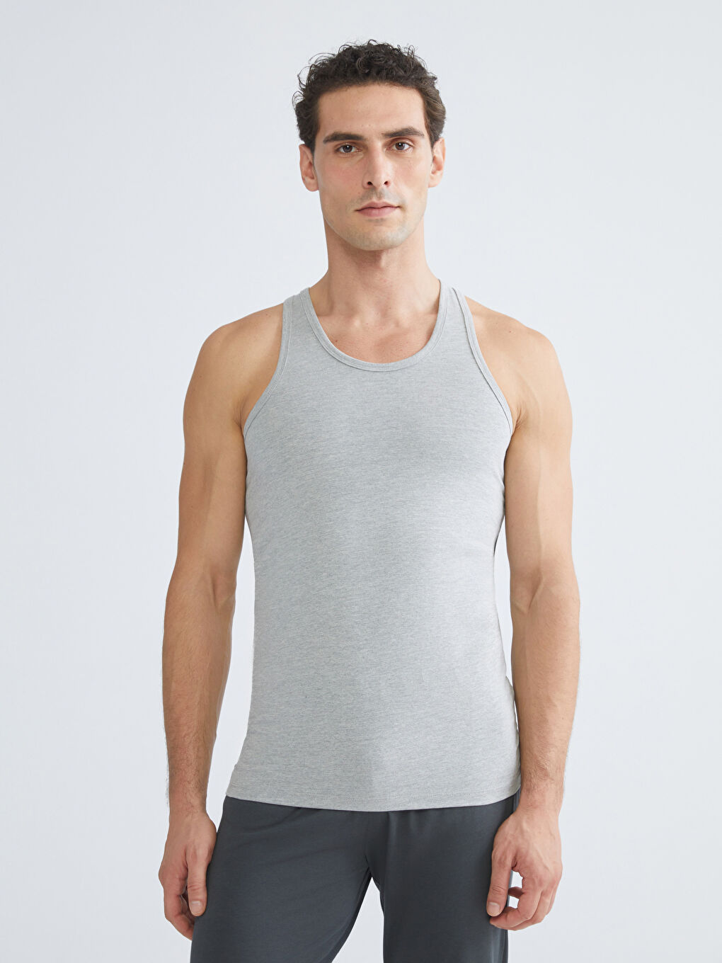 صدرية جيرسي برقبة على شكل حرف U للرجال - عبوتان-1