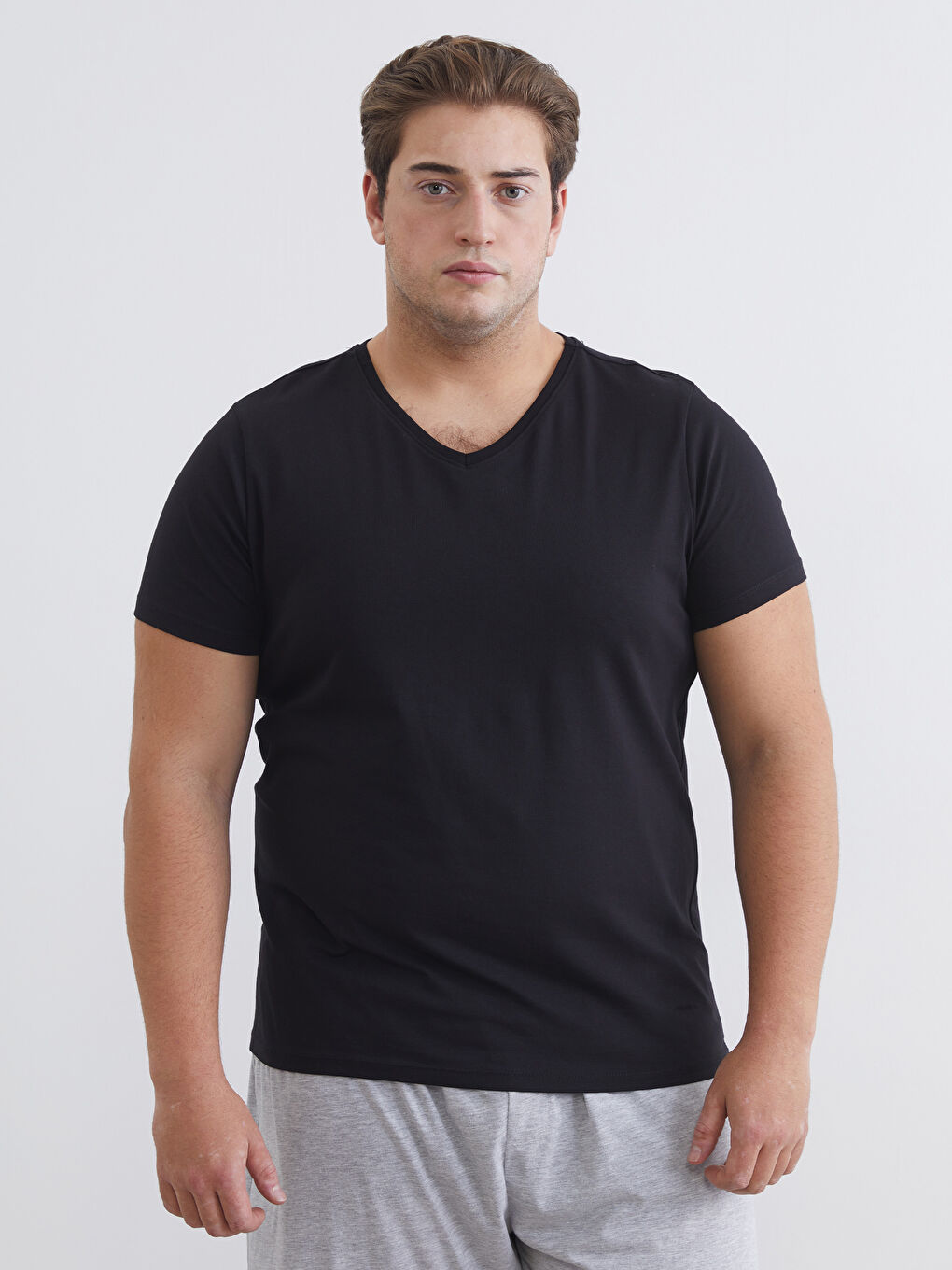 V Neck Short Sleeve Men's Vest-2