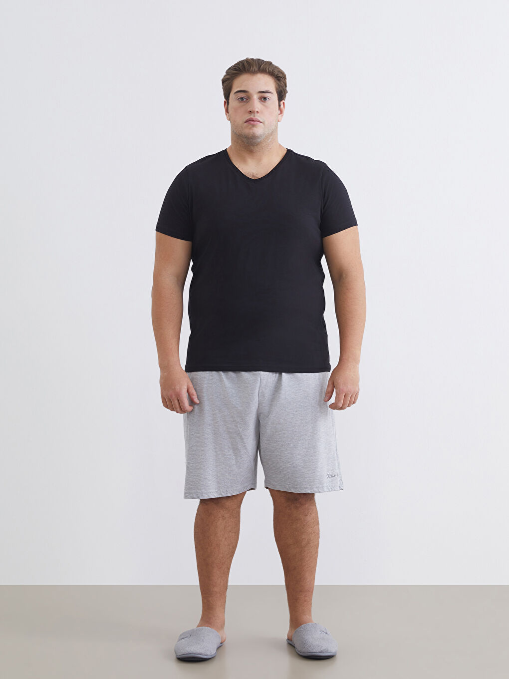 V Neck Short Sleeve Men's Vest-9