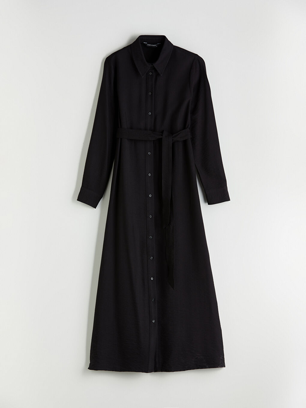 LCW Modest Belted Shirt Dress -W50561Z8-CVL
