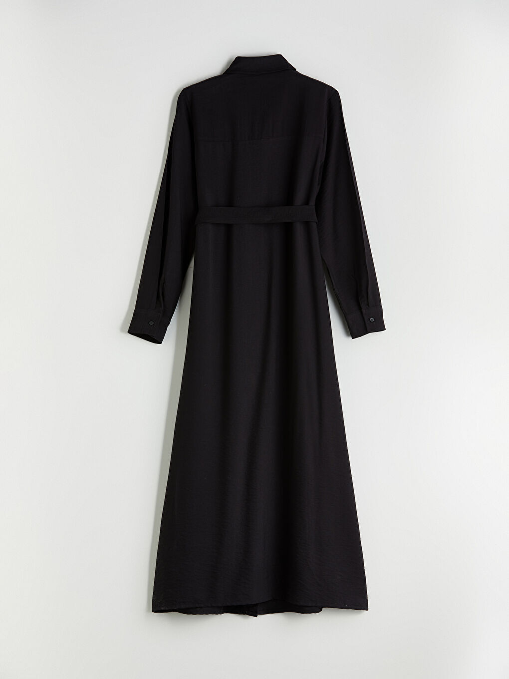LCW Modest Belted Shirt Dress -W50561Z8-CVL