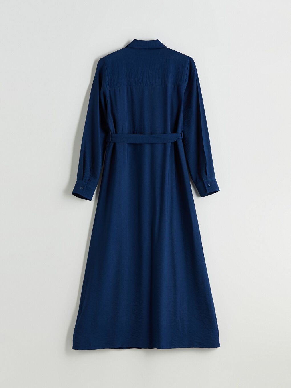 LCW Modest Belted Shirt Dress -W50561Z8-Z5N