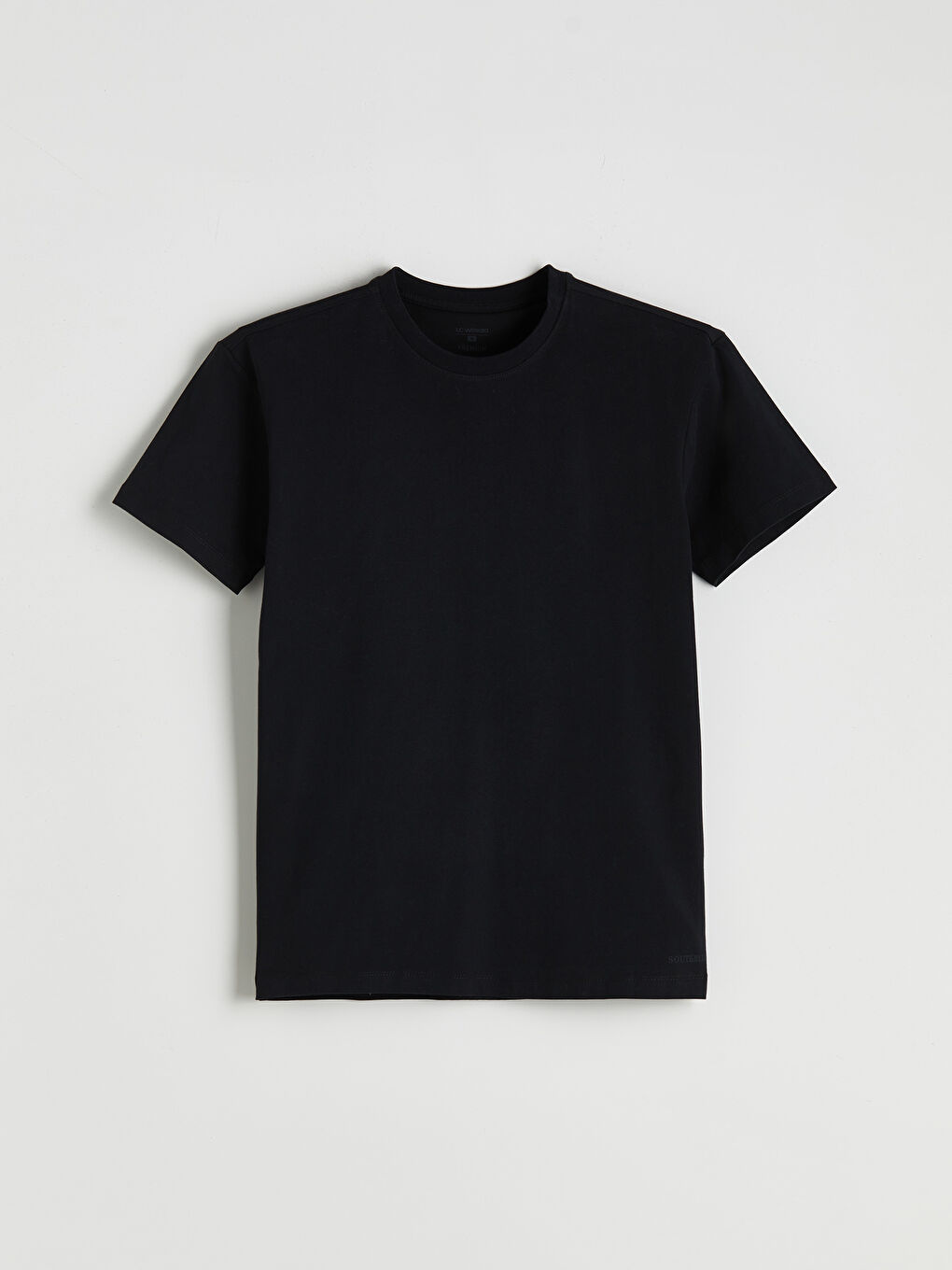 Ерлерге арналған дөңгелек жағалы қысқа жеңді майка-4