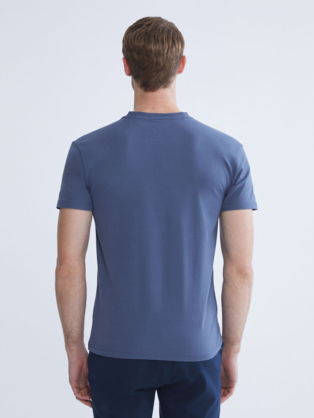 İndigo Bisiklet Yaka Kısa Kollu Erkek Atlet-5