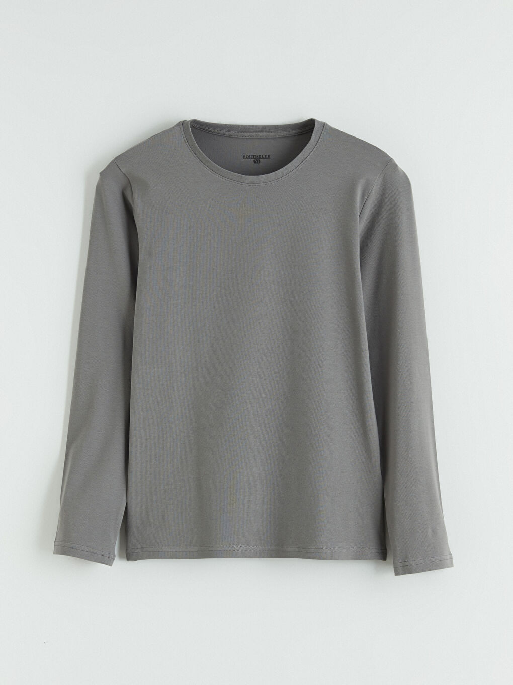 Gri Bisiklet Yaka Uzun Kollu Erkek Atlet-4