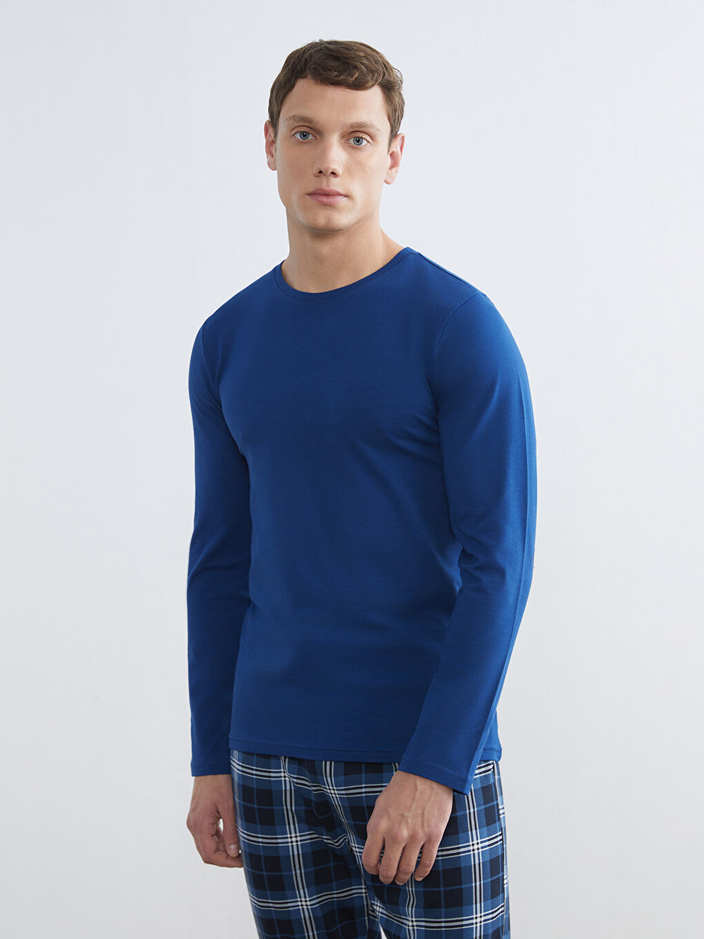 Crew Neck Long Sleeve Men's Vest