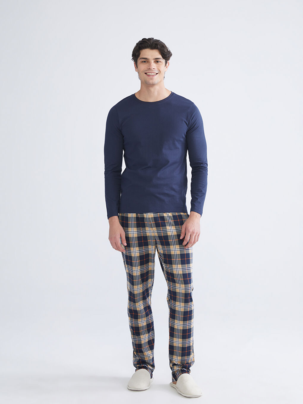 Muški prsluk s okruglim izrezom i dugim rukavima-1