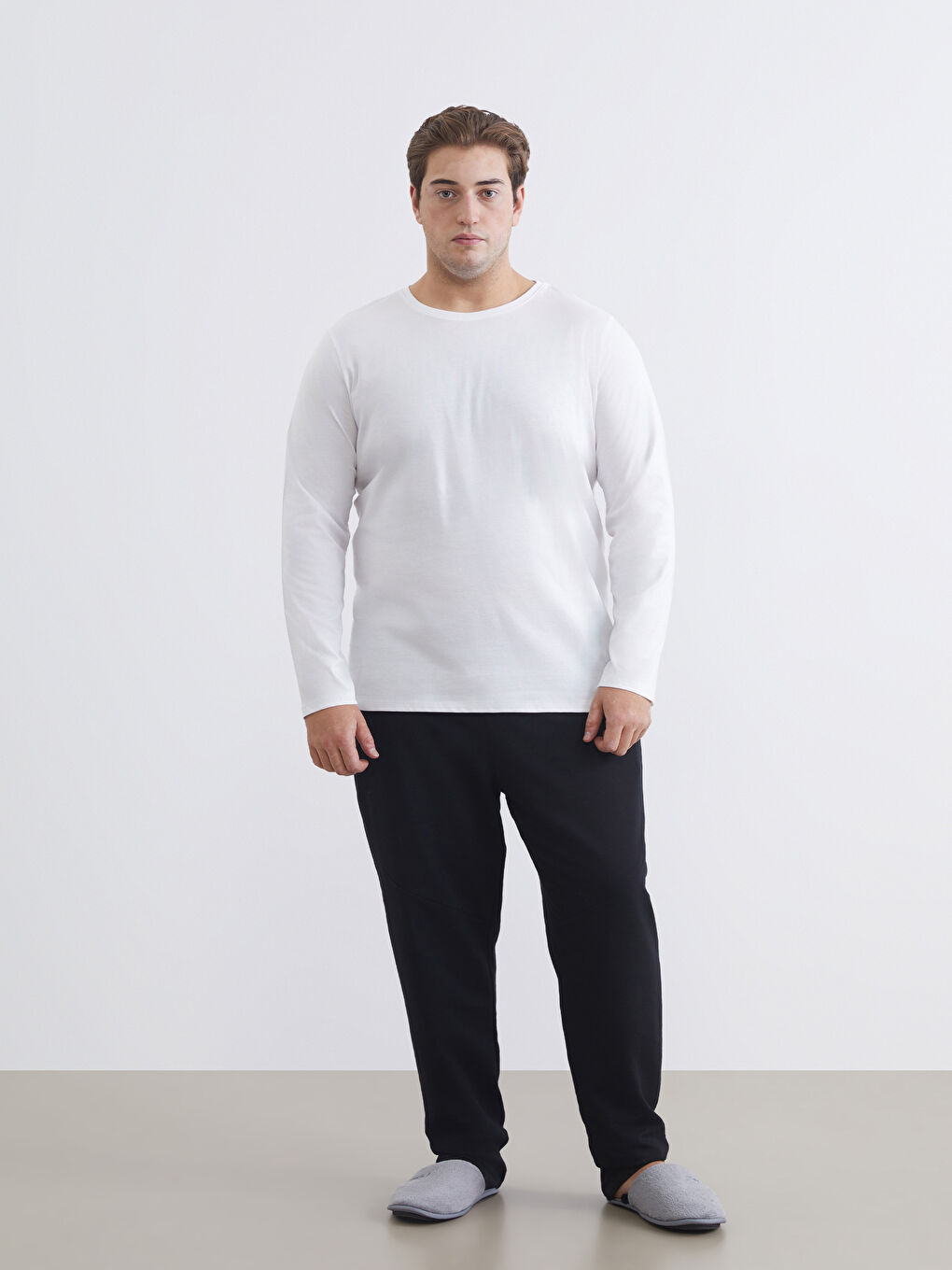 Мужская Майка с Длинным Рукавом и Круглым Вырезом-5