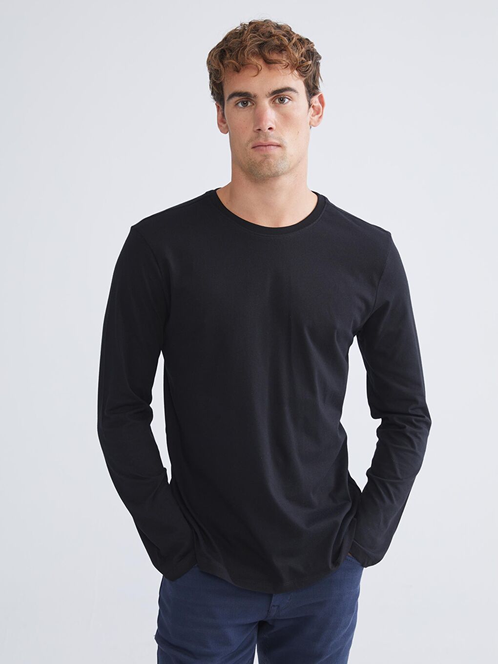 Gilet à Manches Longues pour Hommes avec Col Rond