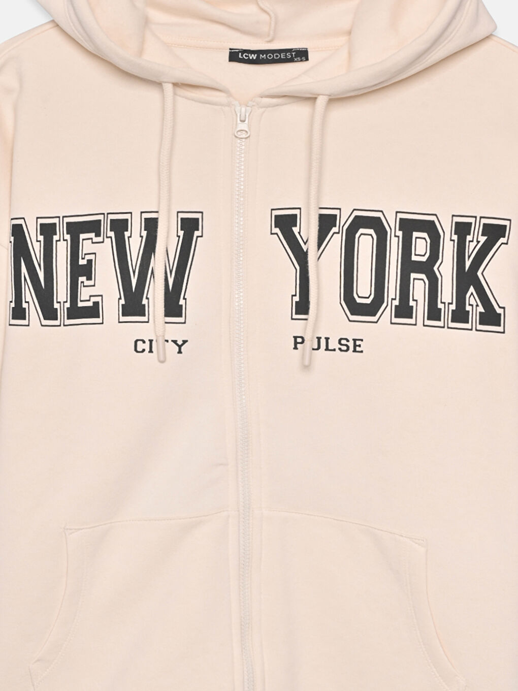 Толстовка на молнии с капюшоном оверсайз для женщин-2