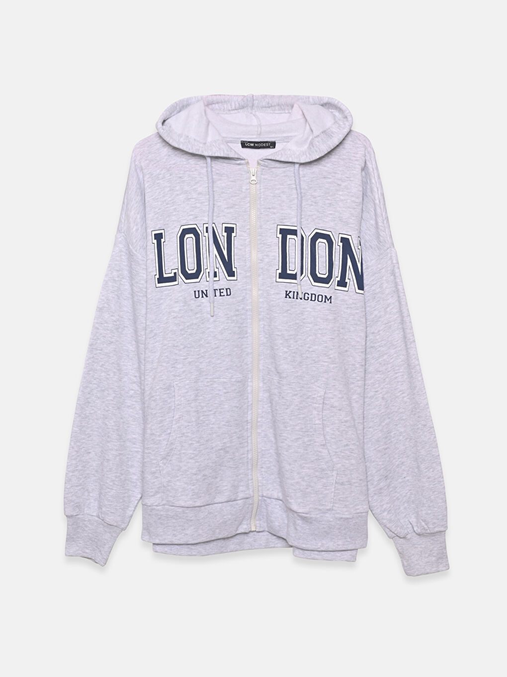 Hooded Oversize Women's Zipper Sweatshirt