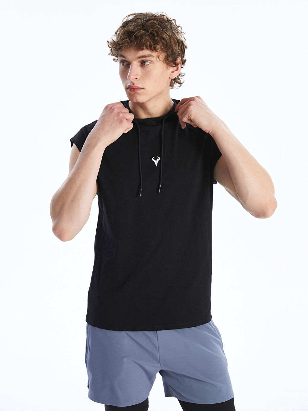 XSIDE ACTIVE Hooded Men's Sleeveless T-Shirt -W50589Z8-CVL